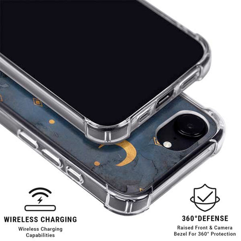Moon and Stars iPhone 16e Clear Case
